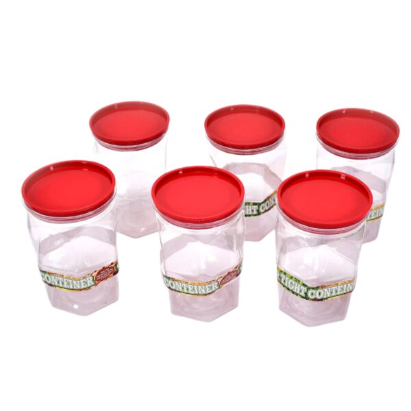 Air Tight Kitchen Storage Container for Rice | Dal | Atta, BPA-Free, Flour | Cereals | Snacks | Stackable | Modular, Round. (Approx - 1100Ml, Set of 6pcs)