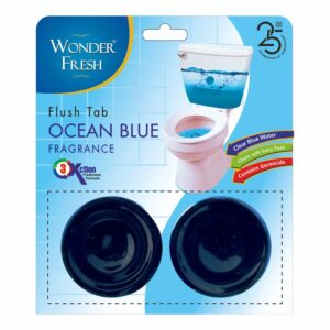 Ocean blue toilet cleaner flush tab