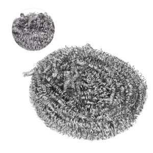Stainless steel scrubber for cleaning pots