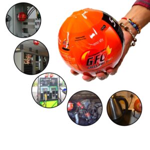 Green fire safety ball for automatic fire extinguishing