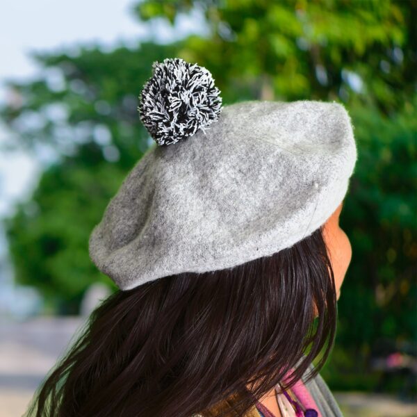 Warm winter beret cap in stylish design