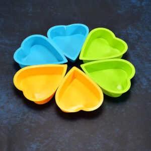 Heart-shaped Mold Silicone Mold Cake Mold Cake Tools Baking Tools Bakeware Cake Tool (pack of 6)